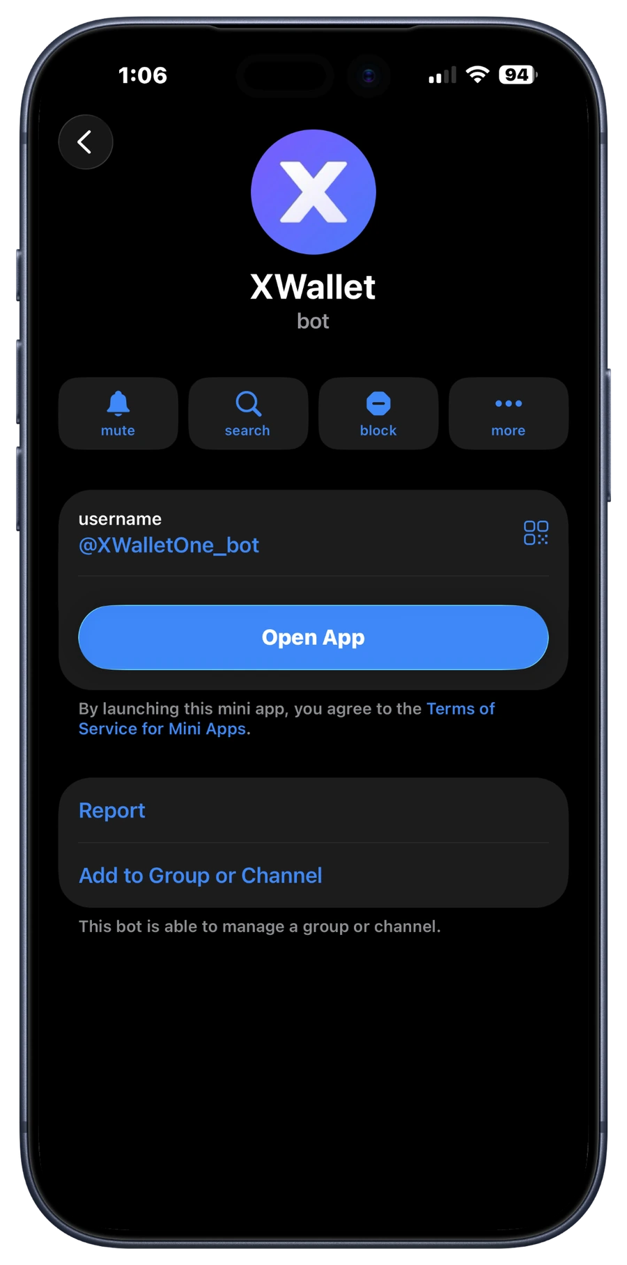 XWallet — Откройте в Telegram
